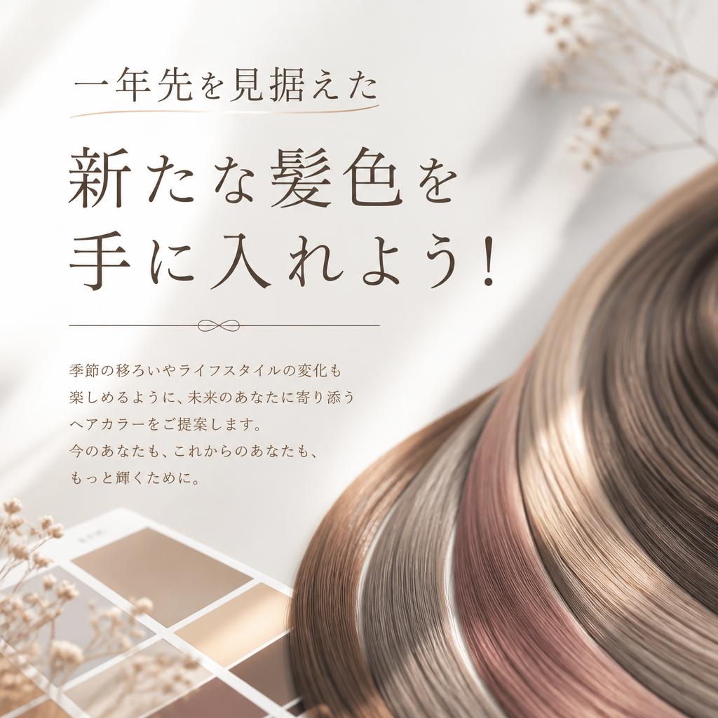 一年先を見据えた新たな髪色を手に入れよう！