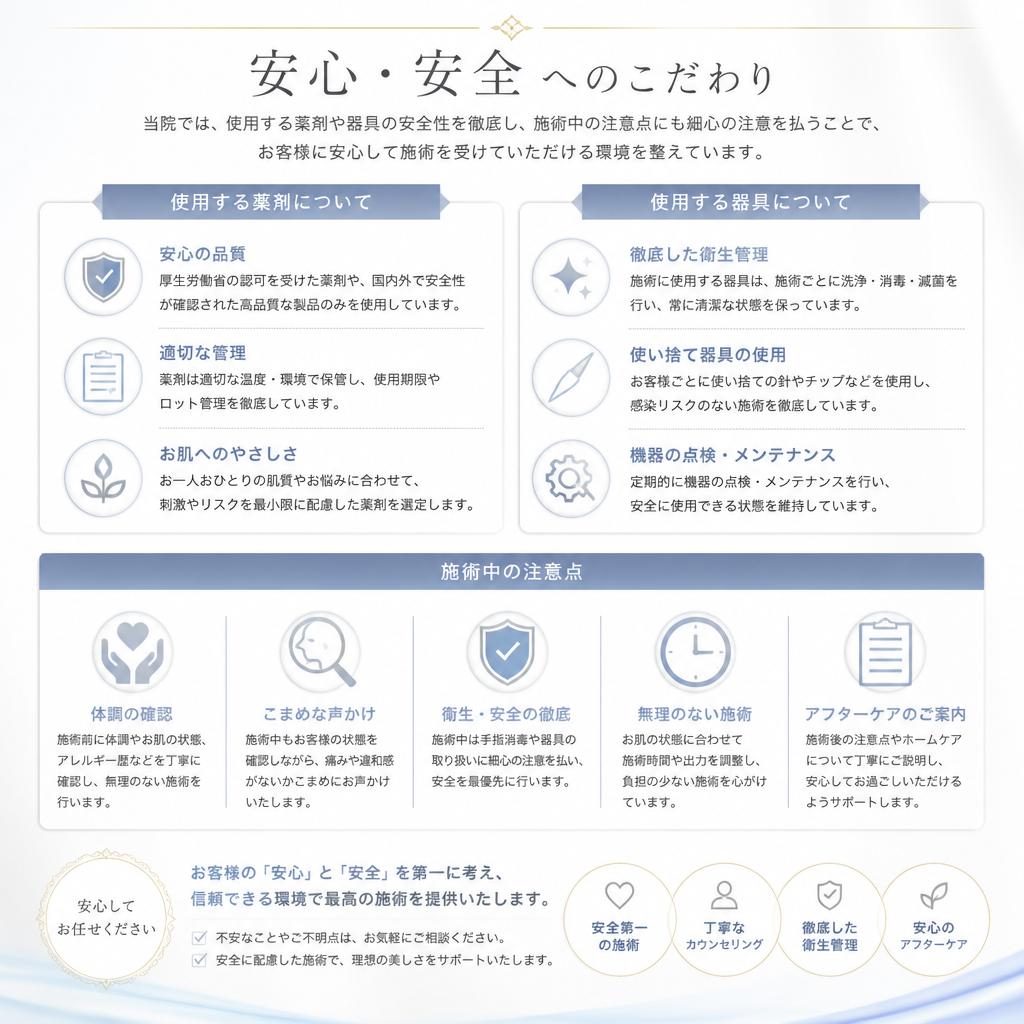 安心・安全な施術