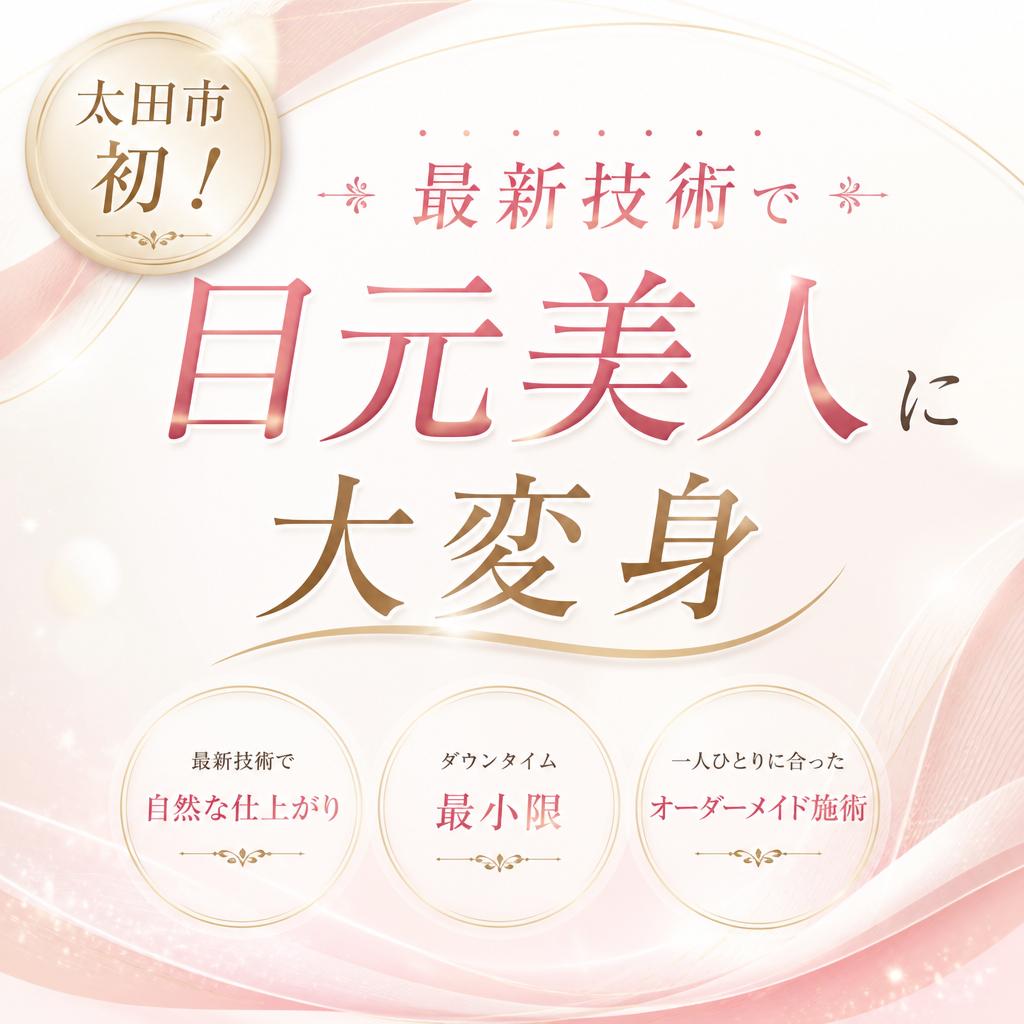 太田市初！最新技術で目元美人に大変身