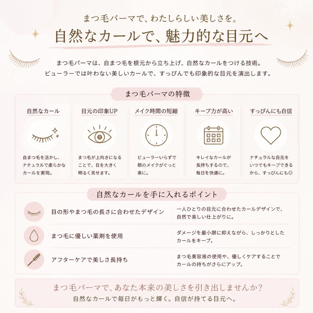 まつ毛パーマで自然な美しさを