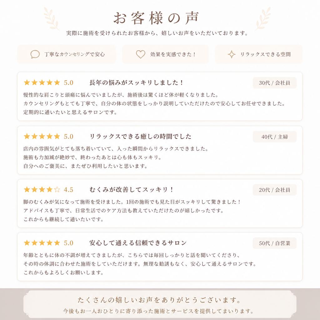 お客様の声