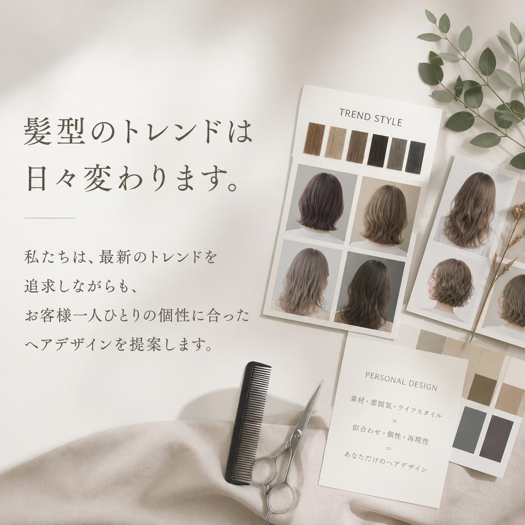 トレンドに敏感なヘアデザイン