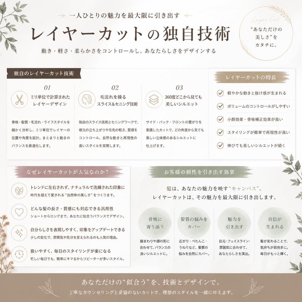 オリジナルレイヤーカットの魅力