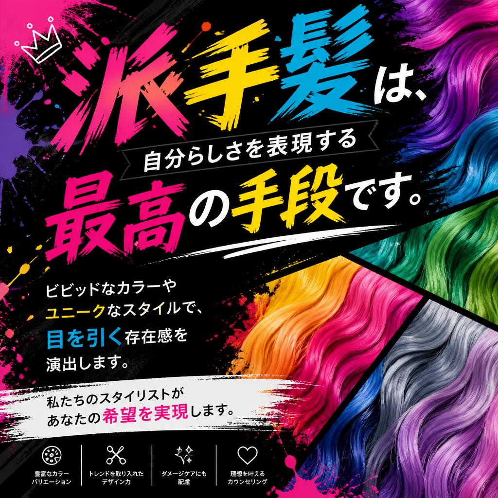 個性を際立てる派手髪