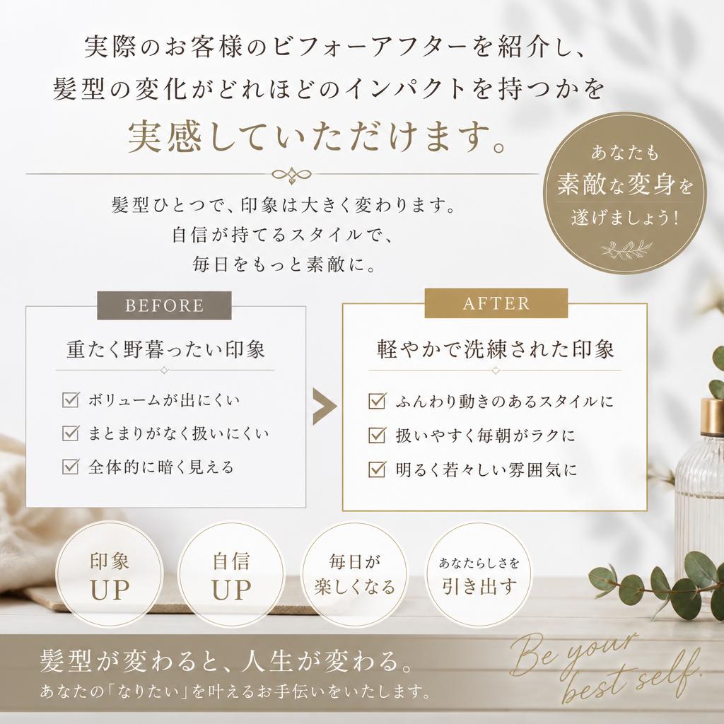 before & after で見る変身事例