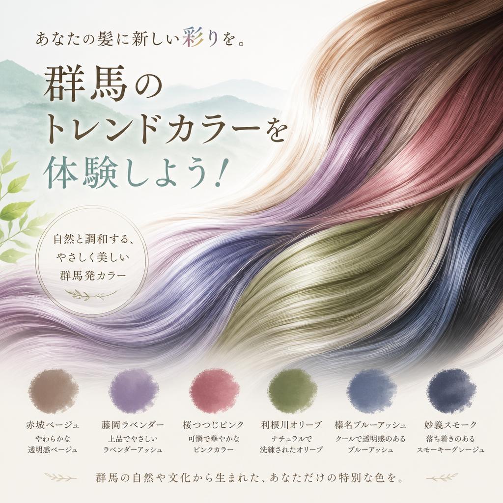 あなたの髪に新しい彩りを。群馬のトレンドカラーを体験しよう！